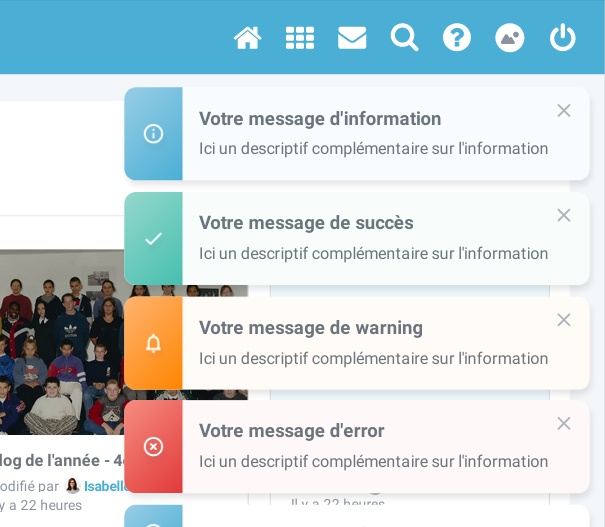 Les différents styles de notifications au sein de l'ENT